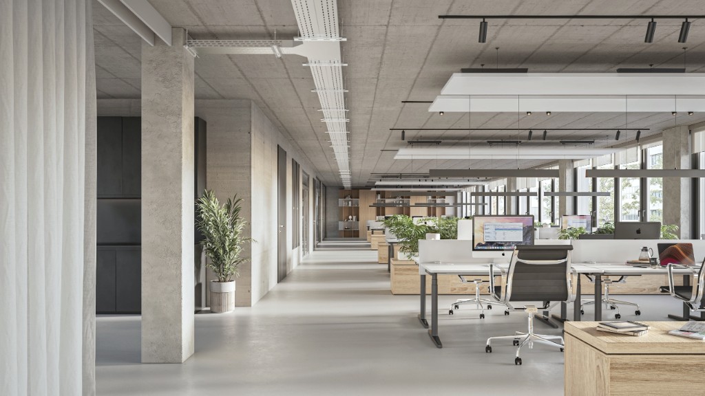 Visualisierung Open Space, beispielhafter Ausbau